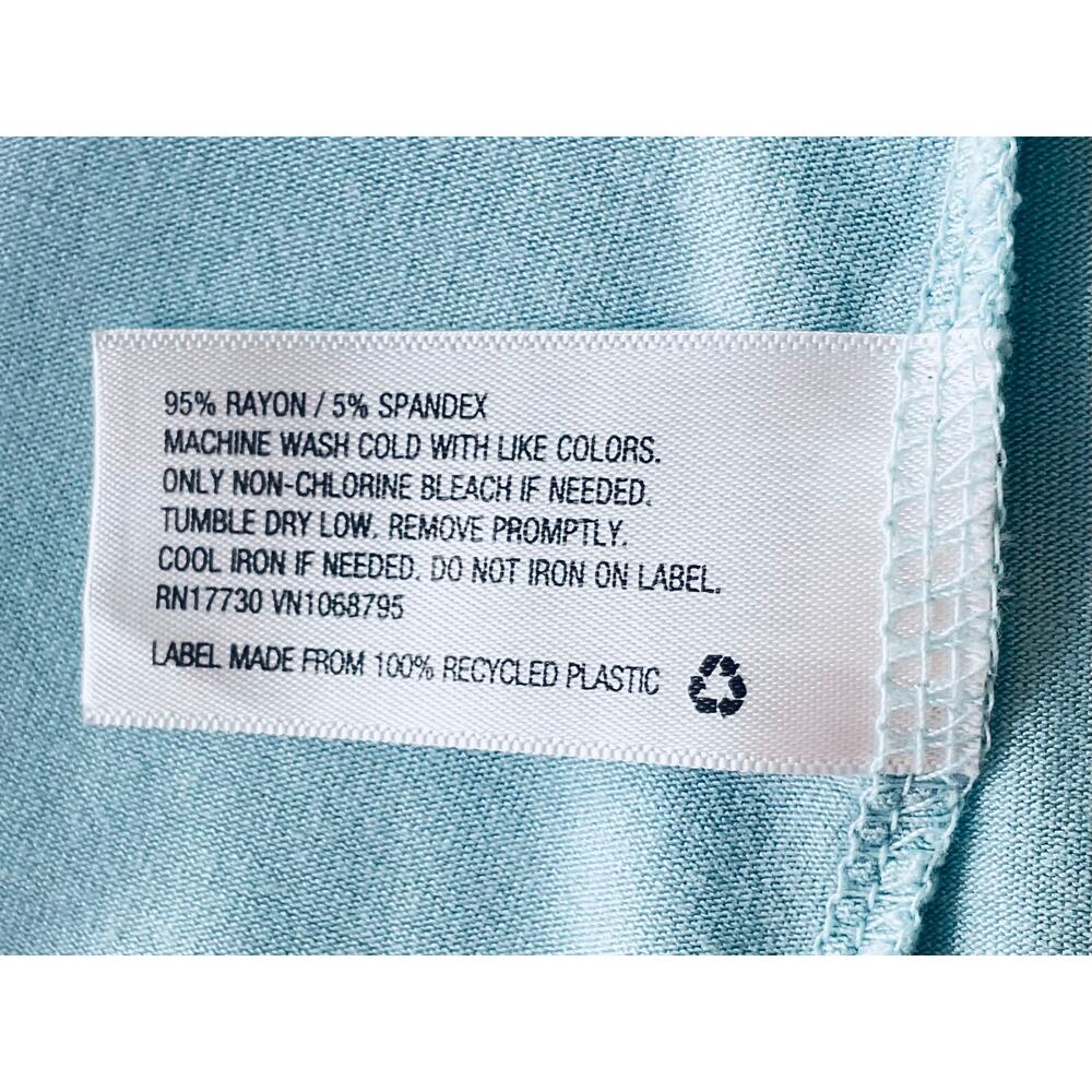 A New Day Light Blue Sleeveless Summer Vacation Beachy Casual Tank Top M - Picture 6 of 7